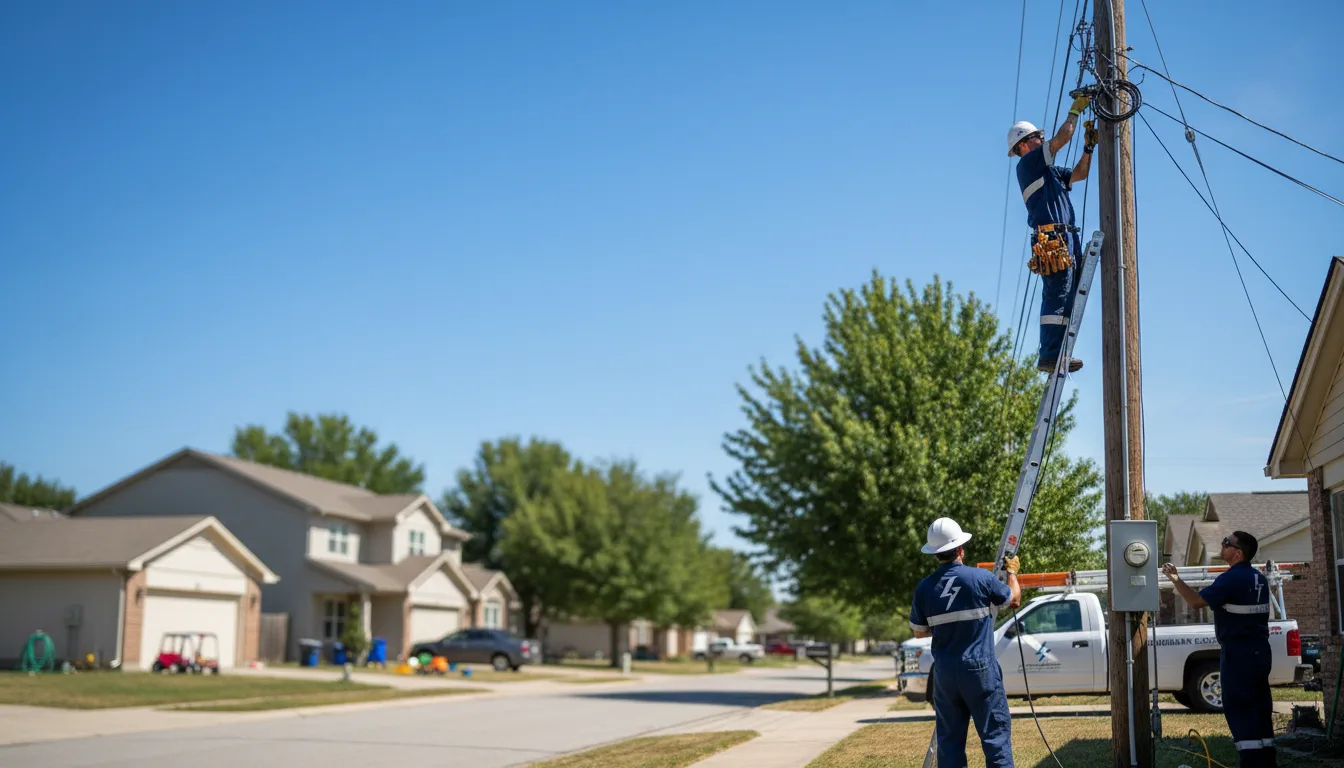 Residential electrician providing installation services in Caroline, WI